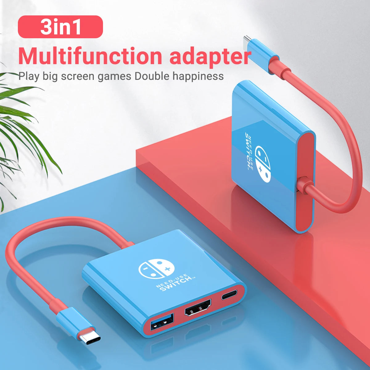 ADAPTADOR NINTENDO SWITCH 4K TIPO C 100W