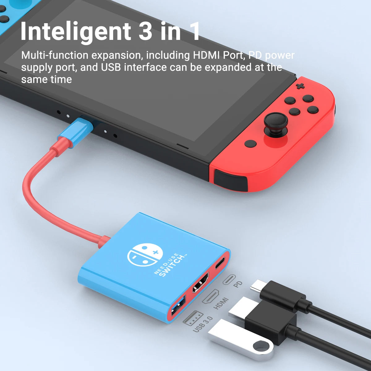 ADAPTADOR NINTENDO SWITCH 4K TIPO C 100W
