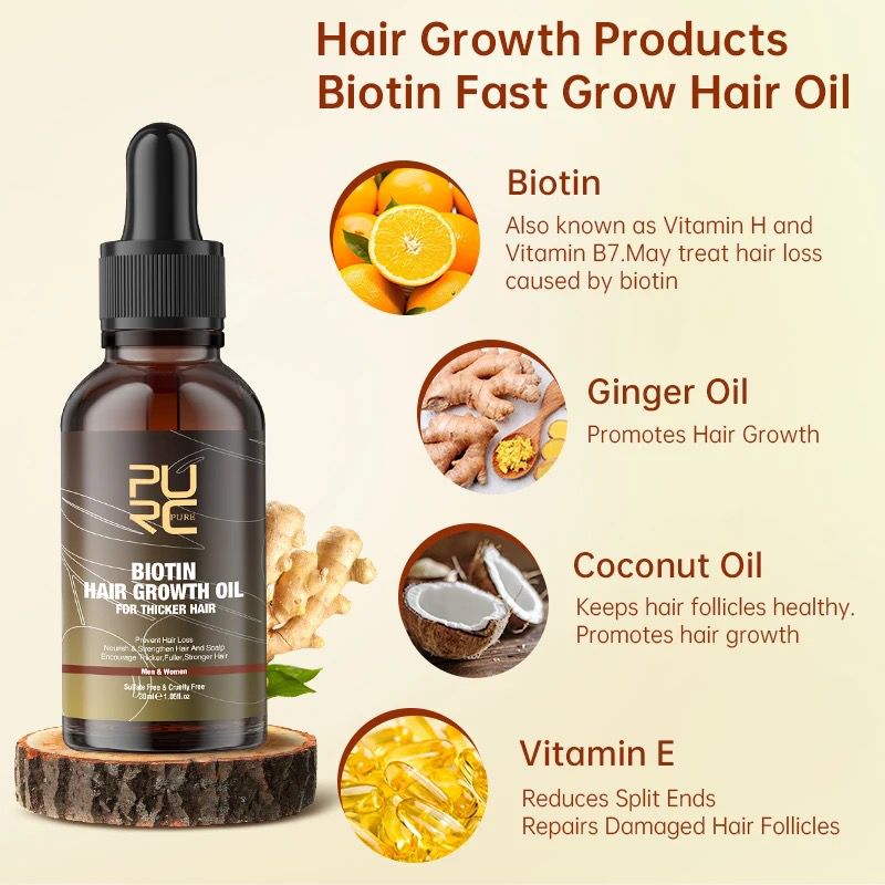 ACEITE BIOTIN PARA EL CFECIMIENTO DEL CABELLO