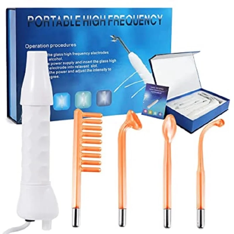 ALTA FRECUENCIA PORTÁTIL FACIAL, CABELLO CUERPO 4 ELECTRODOS