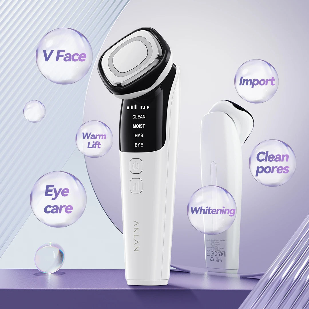 MASAJEADOR FACIAL EMS COOL HOT ANLAN SKINCARE PROFESIONAL