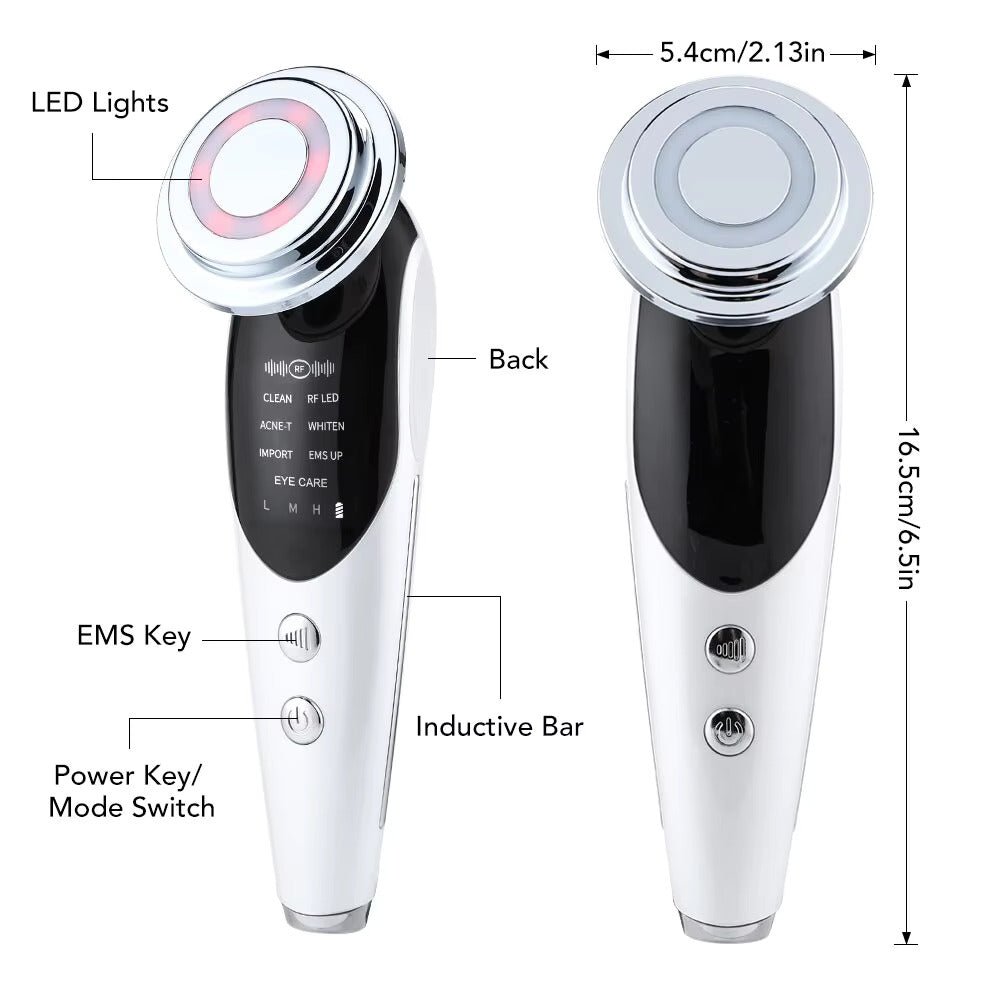 DISPOSITIVO FACIAL EMS RADIOFRECUENCIA 7 EN 1